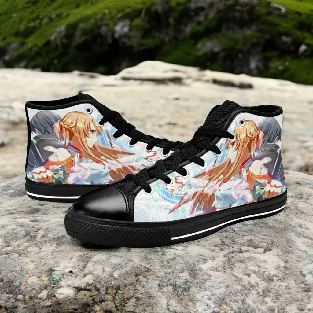 Sword Art Online Kirito Asuna Custom High Top Sneakers Shoes