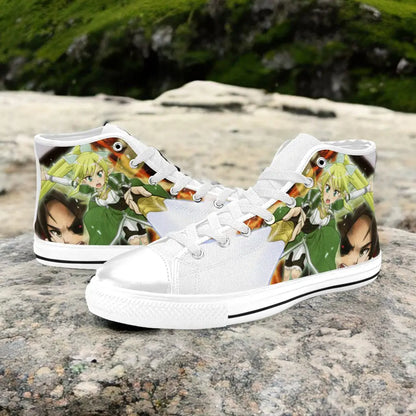 Sword Art Online Leafa Kirito Custom High Top Sneakers Shoes