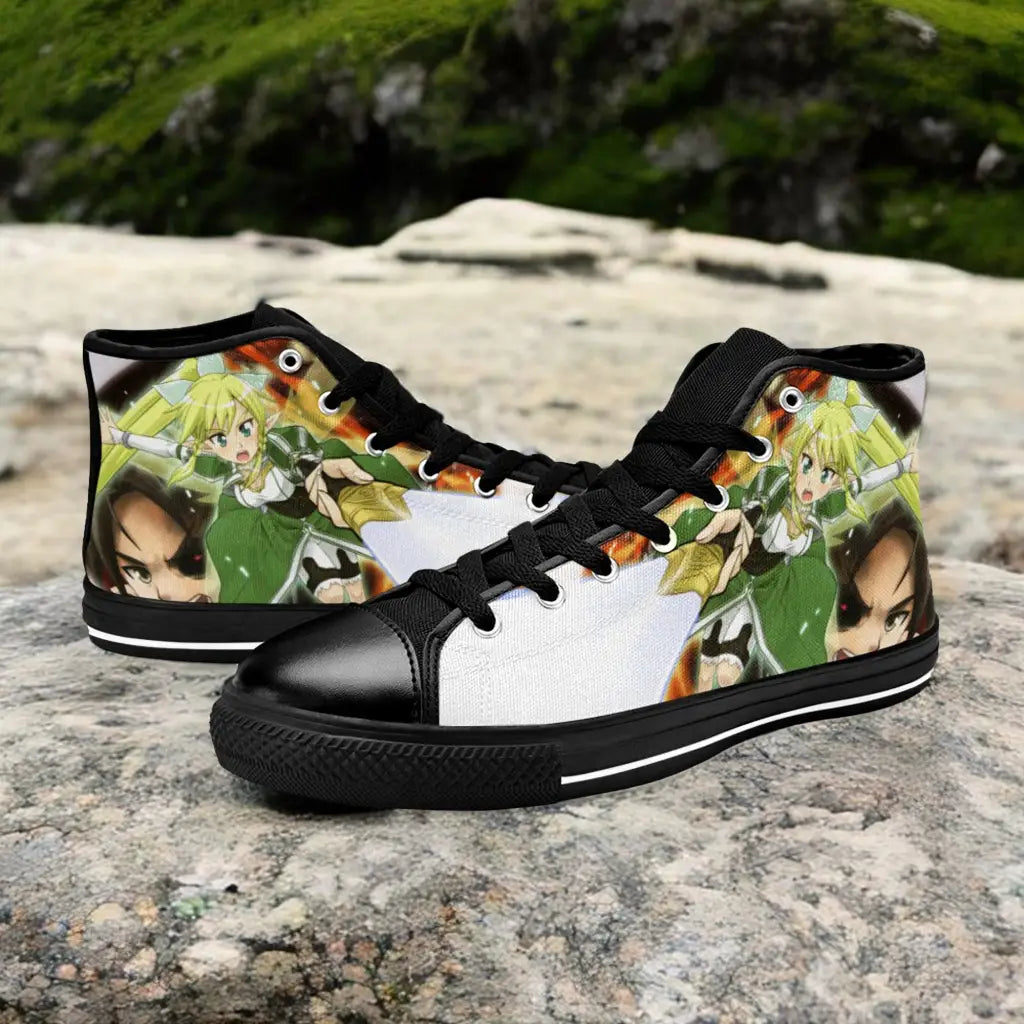 Sword Art Online Leafa Kirito Custom High Top Sneakers Shoes