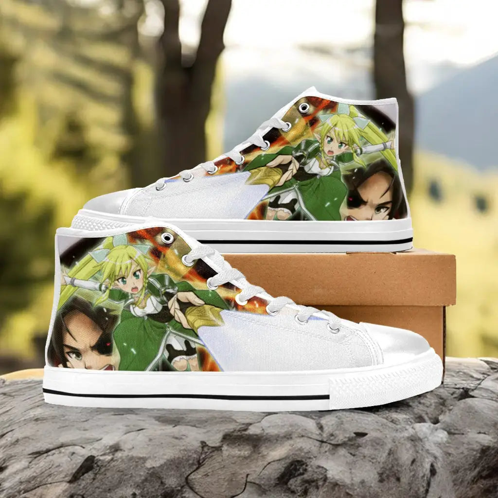 Sword Art Online Leafa Kirito Custom High Top Sneakers Shoes