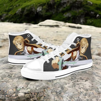 Sword Art Online Yuuki Asuna Custom High Top Sneakers Shoes