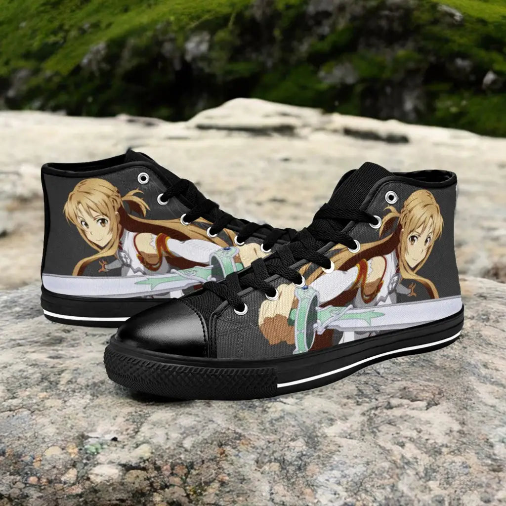 Sword Art Online Yuuki Asuna Custom High Top Sneakers Shoes