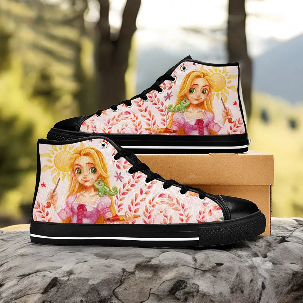 Tangled Princess Rapunzel Custom High Top Sneakers Shoes