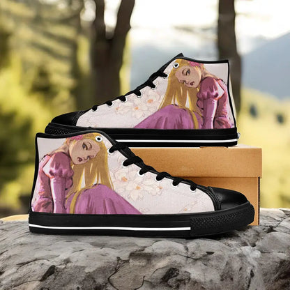 Tangled Princess Rapunzel Custom High Top Sneakers Shoes