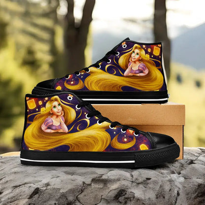 Tangled Princess Rapunzel Custom High Top Sneakers Shoes