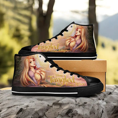 Tangled Princess Rapunzel Custom High Top Sneakers Shoes