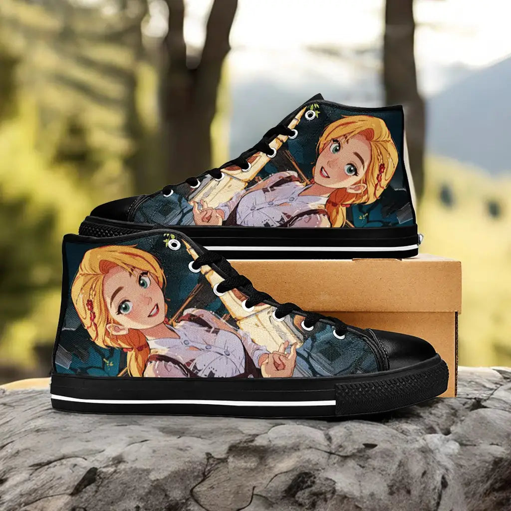 Tangled Princess Rapunzel Custom High Top Sneakers Shoes