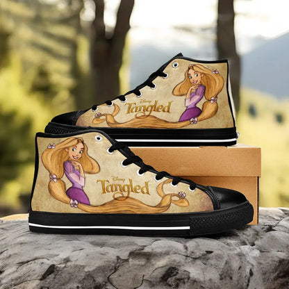 Tangled Princess Rapunzel Custom High Top Sneakers Shoes