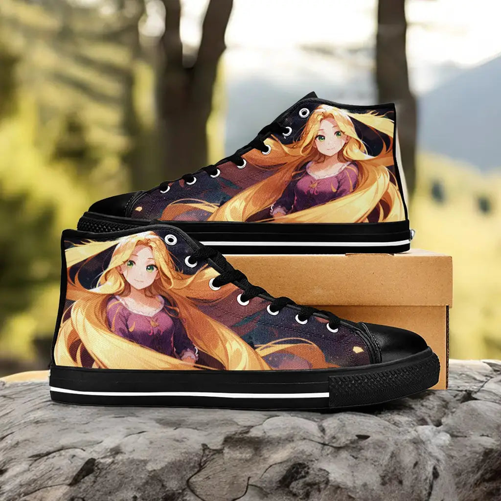 Tangled Princess Rapunzel Custom High Top Sneakers Shoes