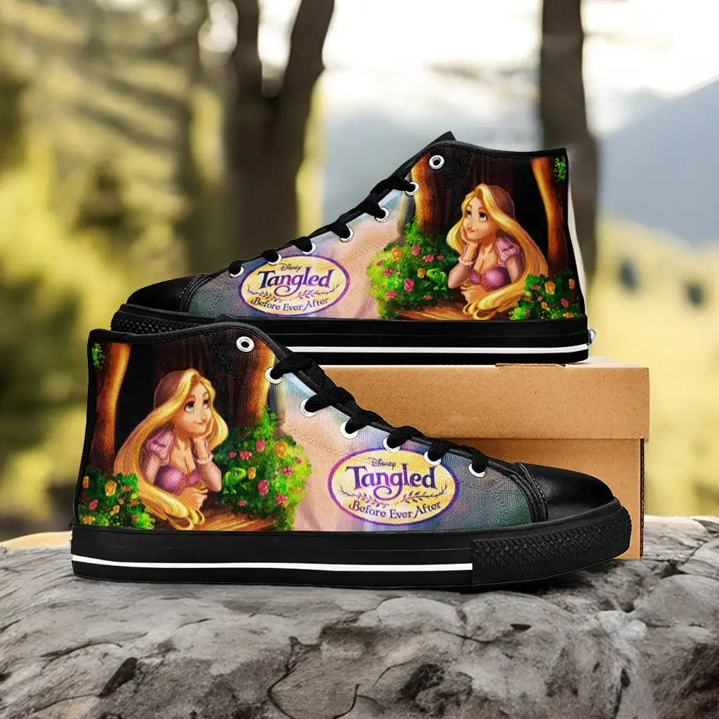 Tangled Princess Rapunzel Custom High Top Sneakers Shoes