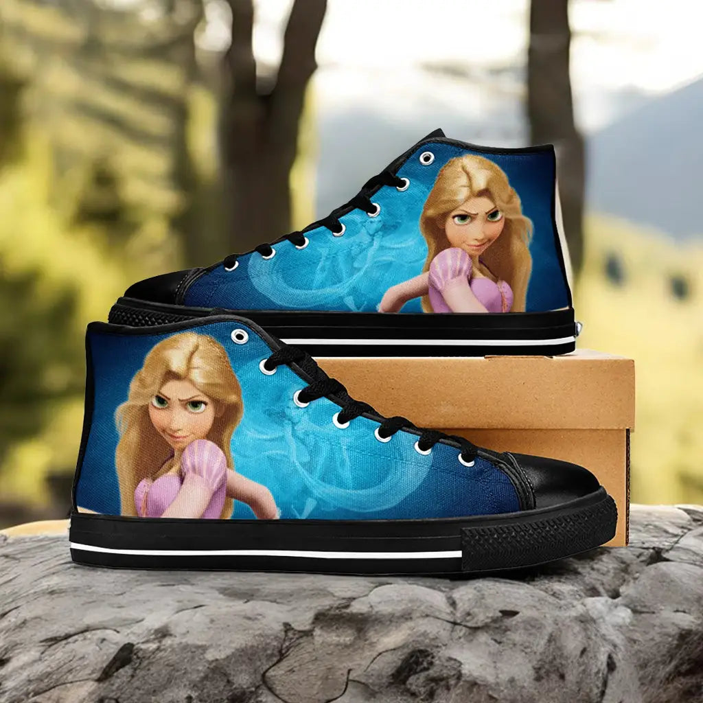 Tangled Princess Rapunzel Custom High Top Sneakers Shoes