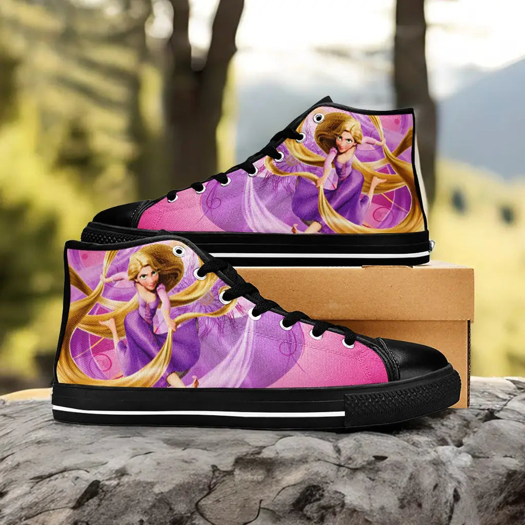 Tangled Princess Rapunzel Custom High Top Sneakers Shoes