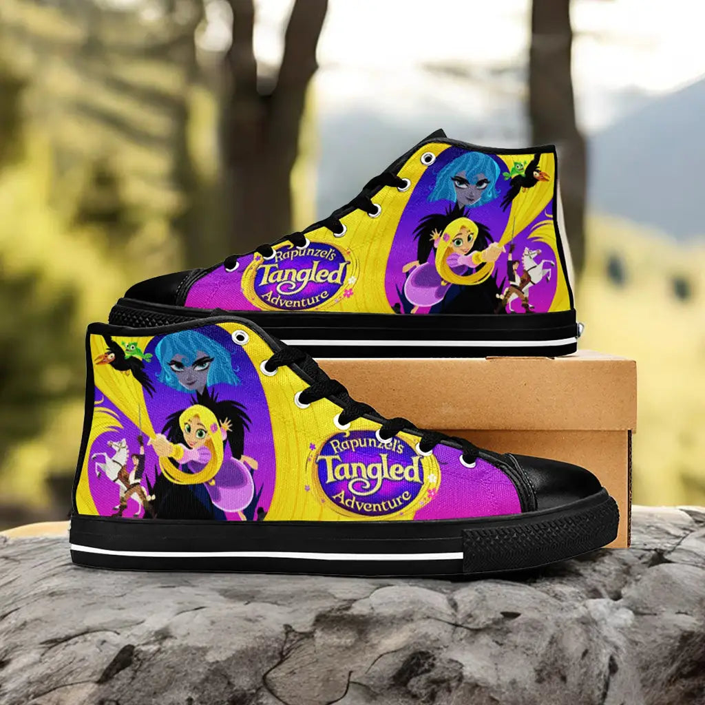 Tangled Princess Rapunzel Custom High Top Sneakers Shoes