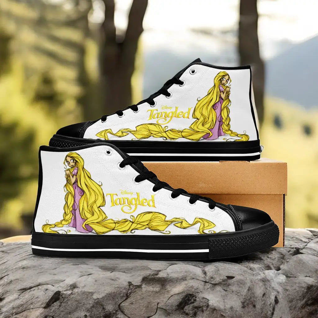 Tangled Princess Rapunzel Custom High Top Sneakers Shoes