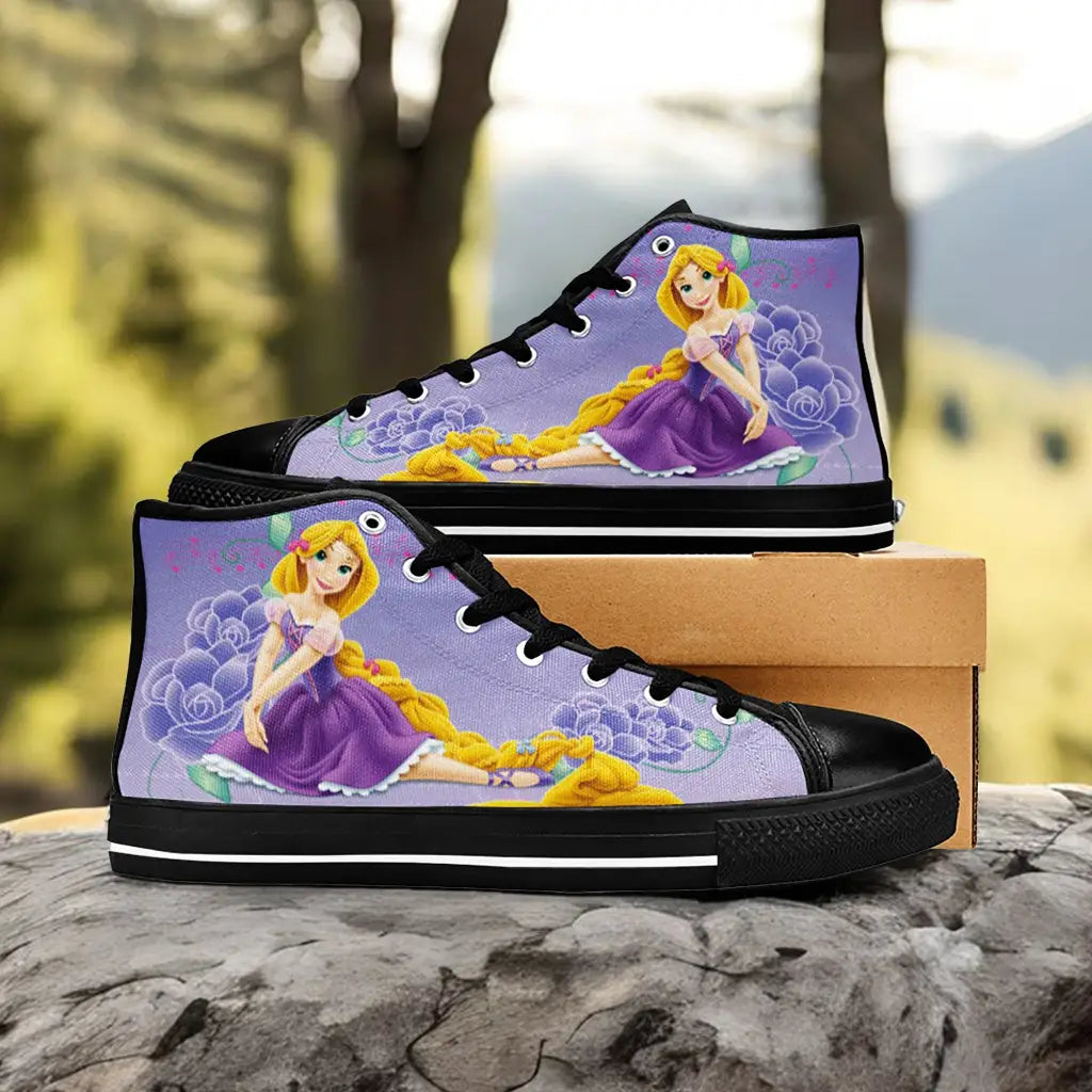 Tangled Princess Rapunzel Custom High Top Sneakers Shoes