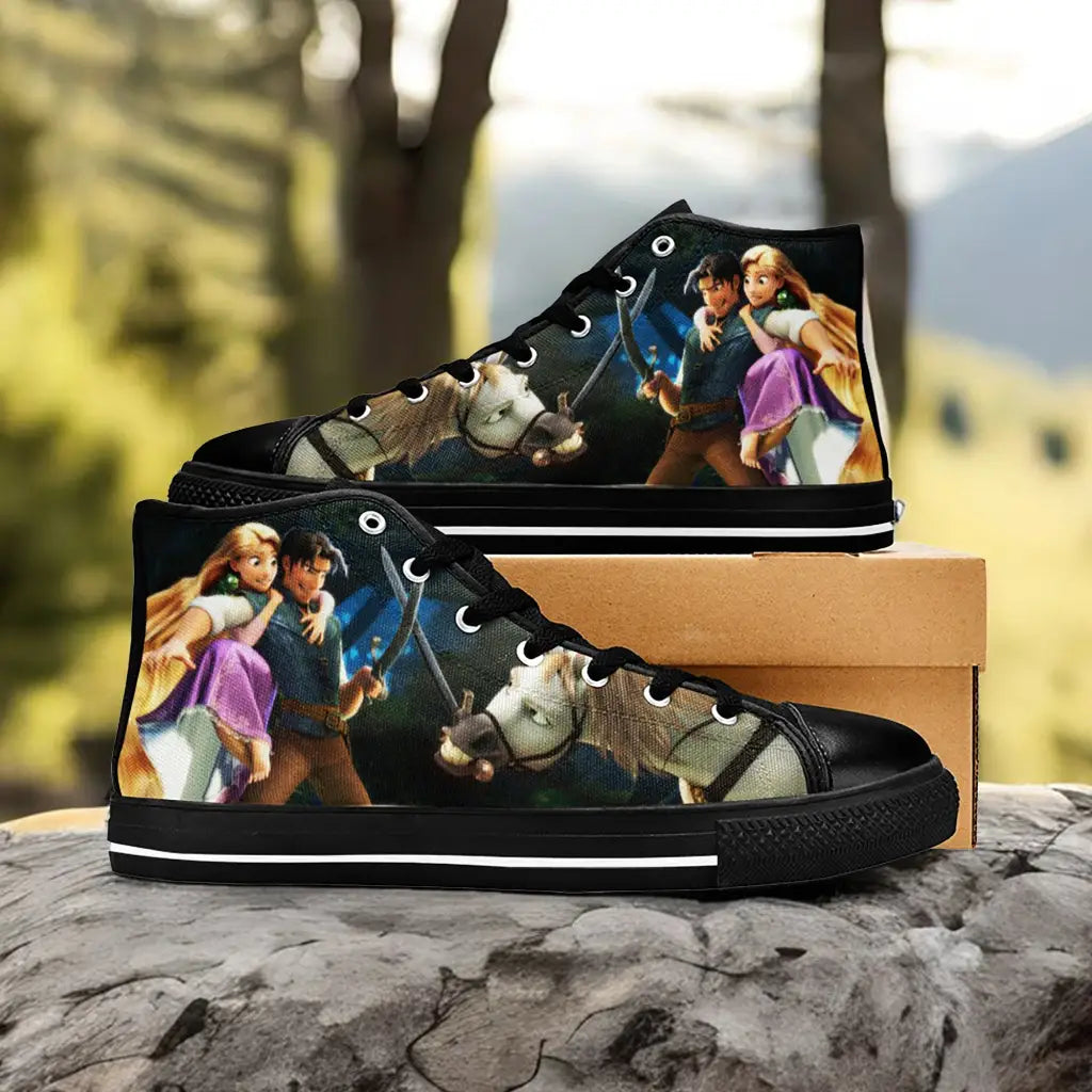 Tangled Princess Rapunzel Custom High Top Sneakers Shoes