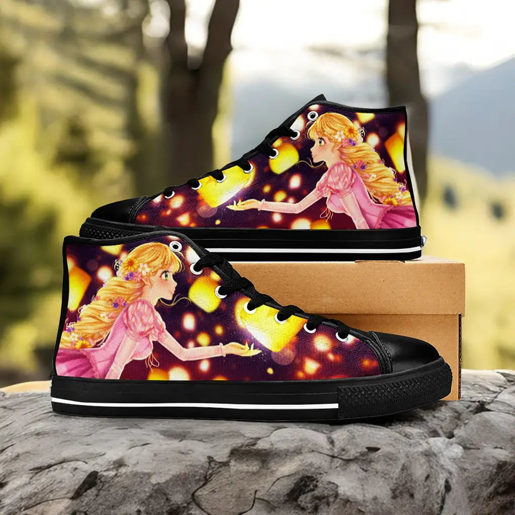 Tangled Princess Rapunzel Custom High Top Sneakers Shoes