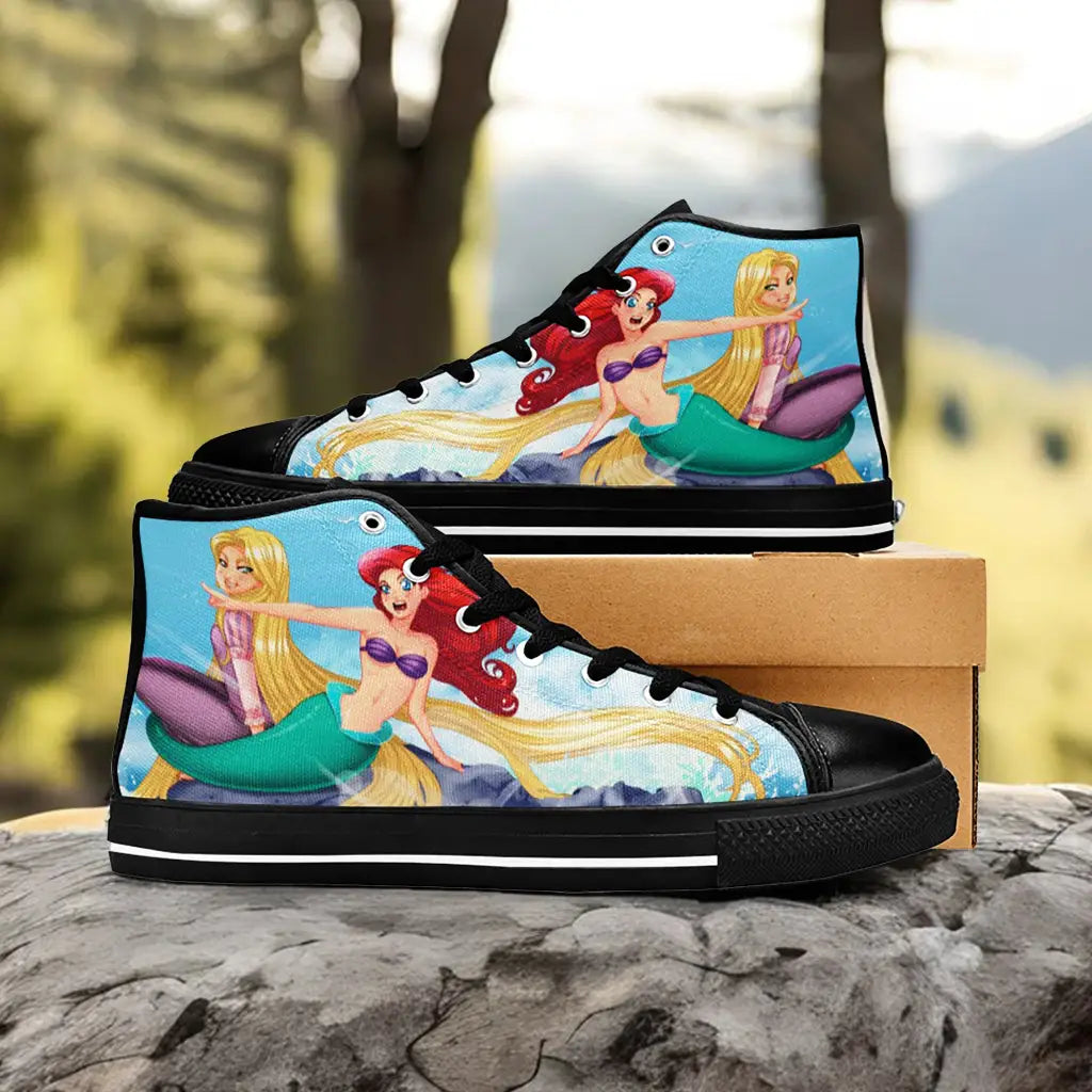 Tangled Princess Rapunzel Custom High Top Sneakers Shoes