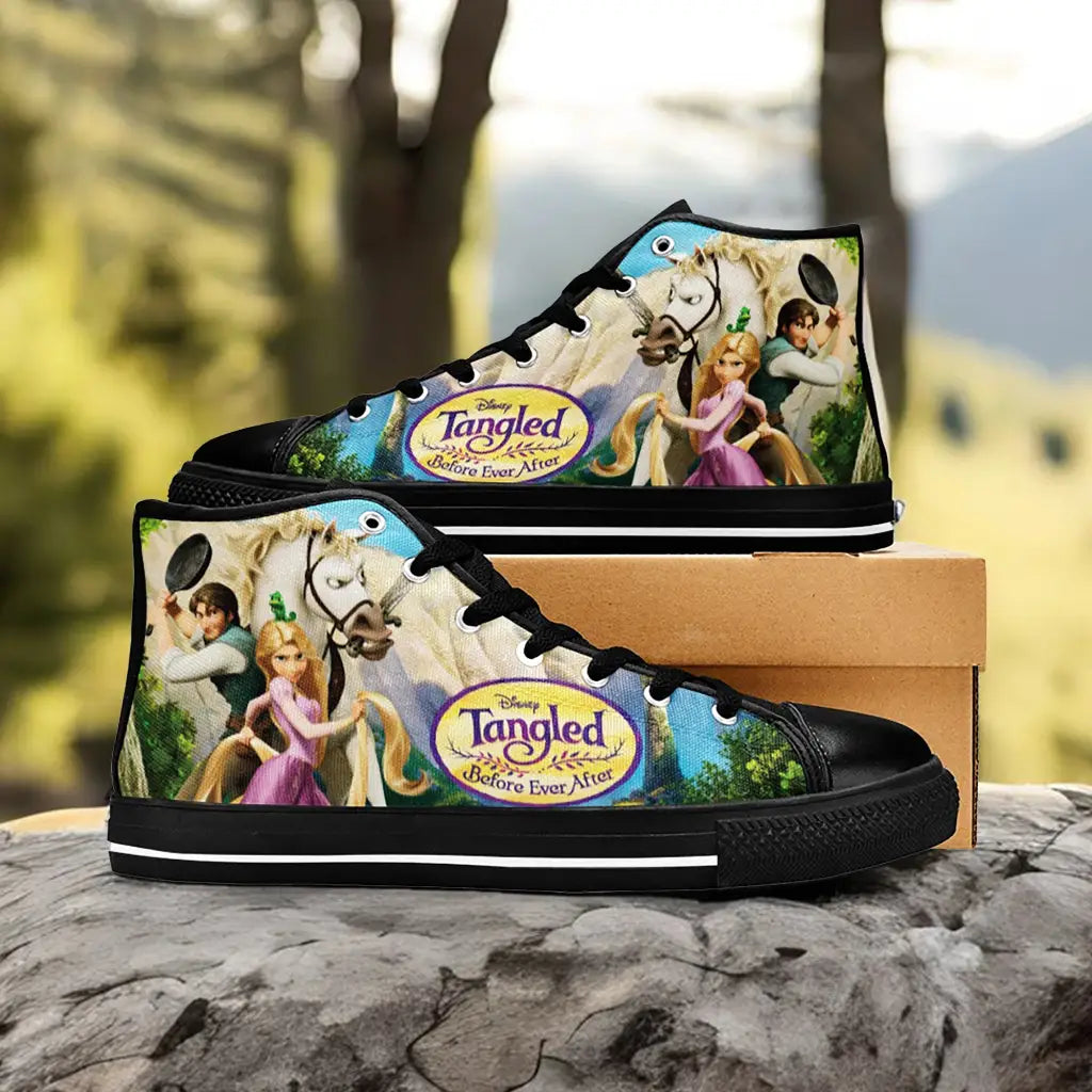 Tangled Princess Rapunzel Custom High Top Sneakers Shoes