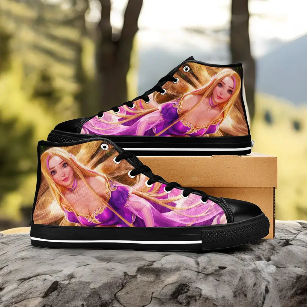 Tangled Princess Rapunzel Custom High Top Sneakers Shoes