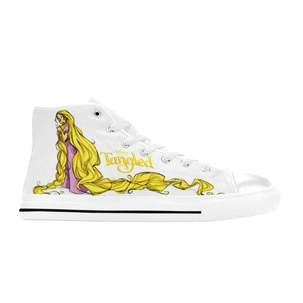 Tangled Princess Rapunzel Custom High Top Sneakers Shoes