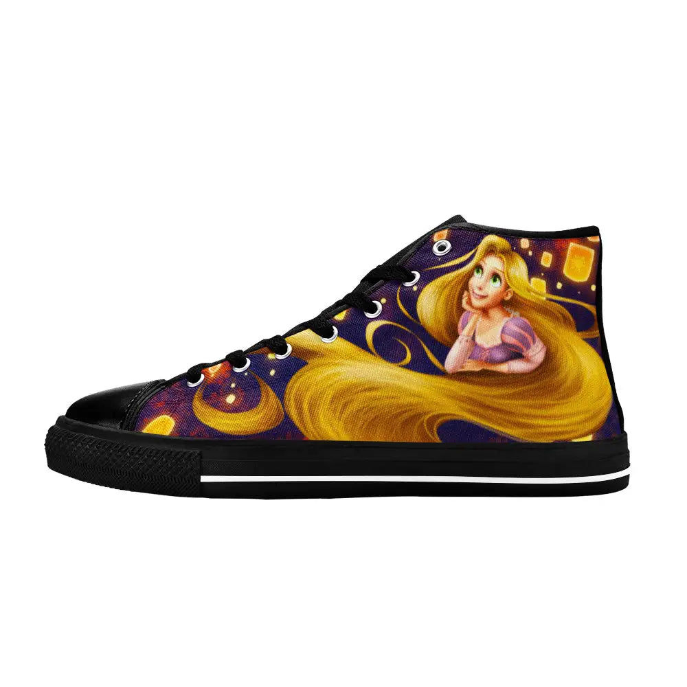 Tangled Princess Rapunzel Custom High Top Sneakers Shoes