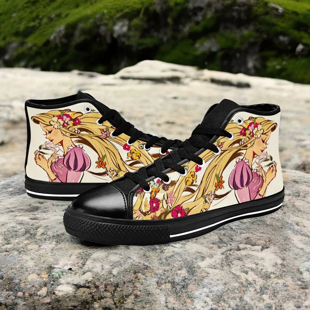 Tangled Princess Rapunzel Custom High Top Sneakers Shoes