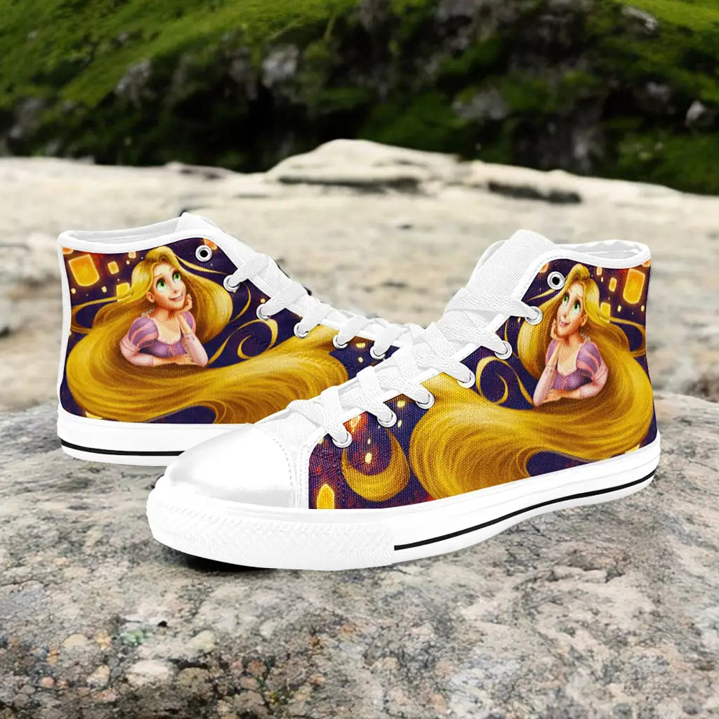 Tangled Princess Rapunzel Custom High Top Sneakers Shoes