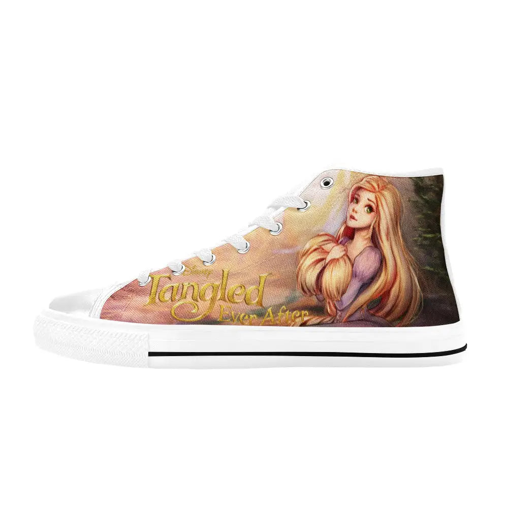 Tangled Princess Rapunzel Custom High Top Sneakers Shoes