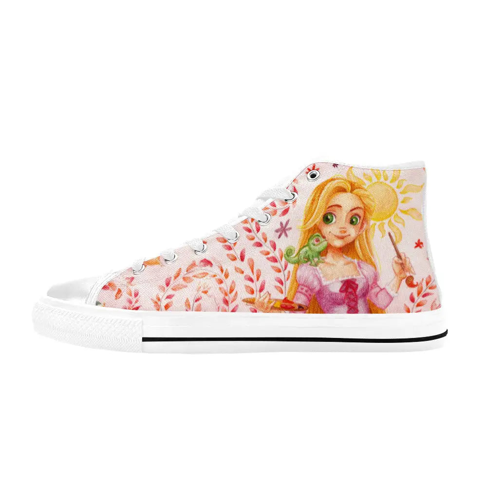 Tangled Princess Rapunzel Custom High Top Sneakers Shoes