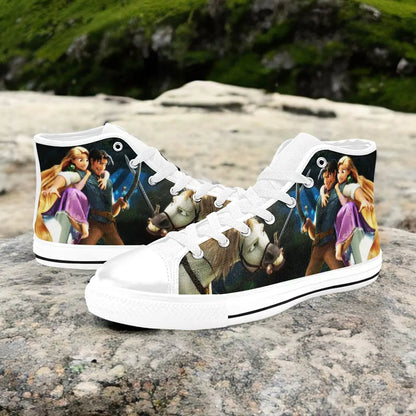 Tangled Princess Rapunzel Custom High Top Sneakers Shoes