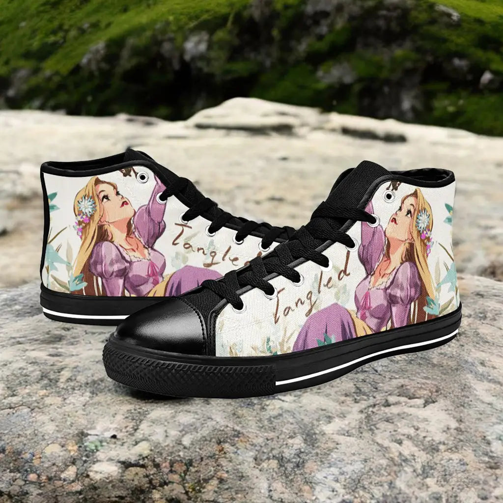 Tangled Princess Rapunzel Custom High Top Sneakers Shoes