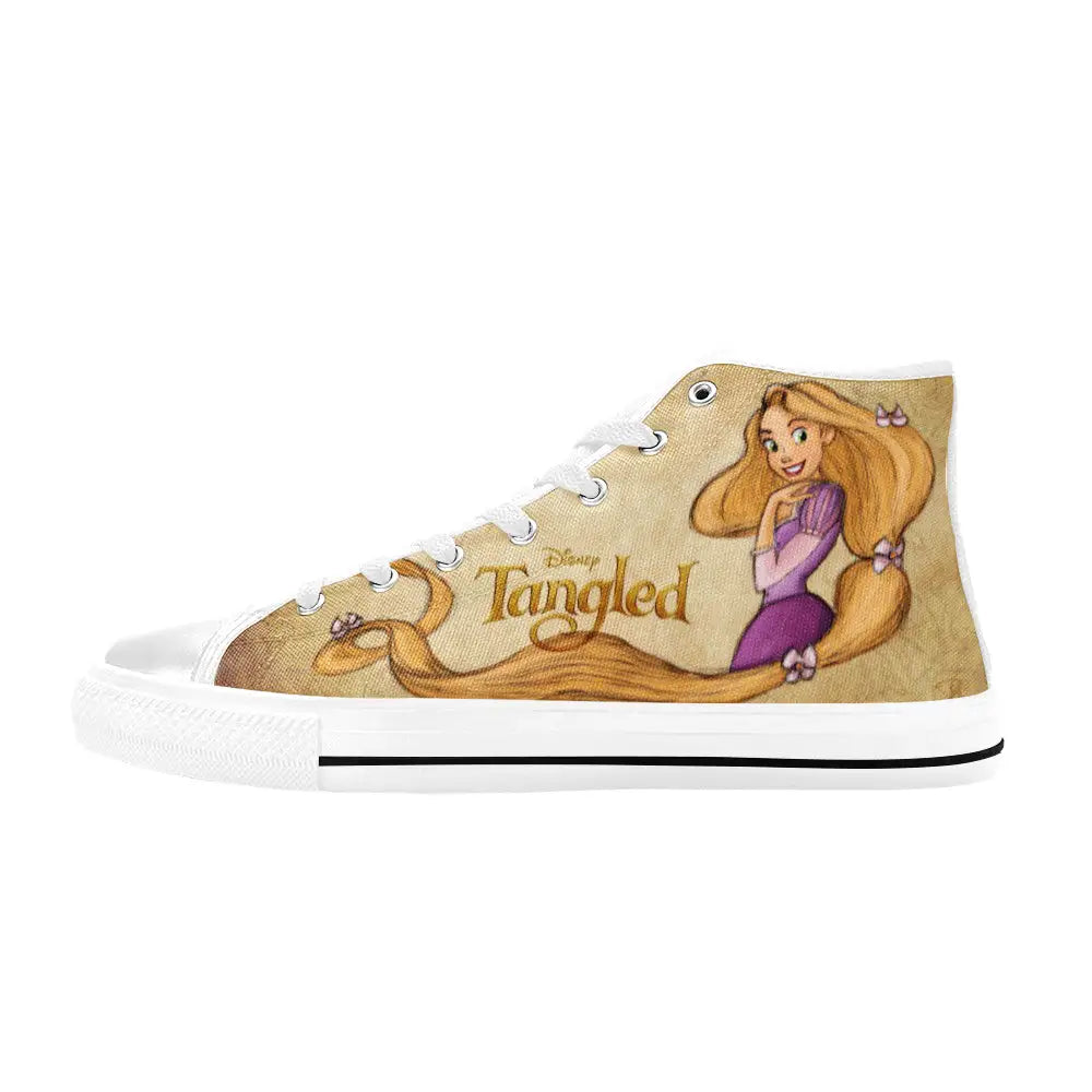 Tangled Princess Rapunzel Custom High Top Sneakers Shoes