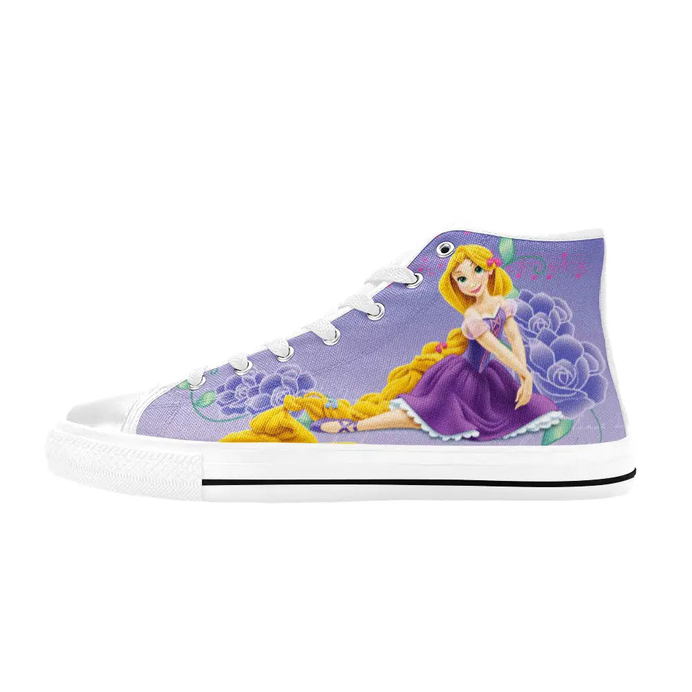 Tangled Princess Rapunzel Custom High Top Sneakers Shoes