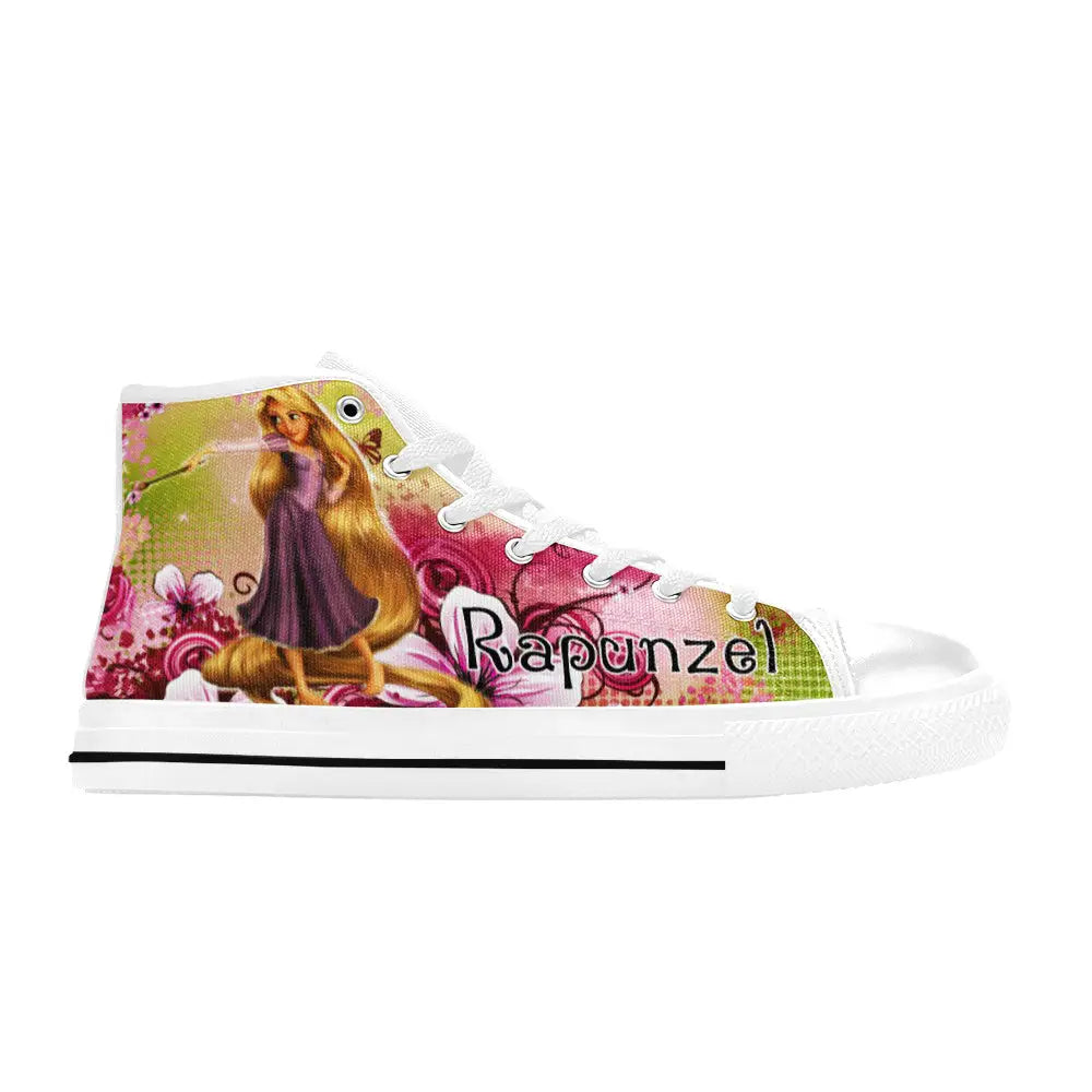 Tangled Princess Rapunzel Custom High Top Sneakers Shoes