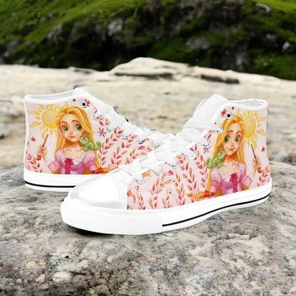 Tangled Princess Rapunzel Custom High Top Sneakers Shoes