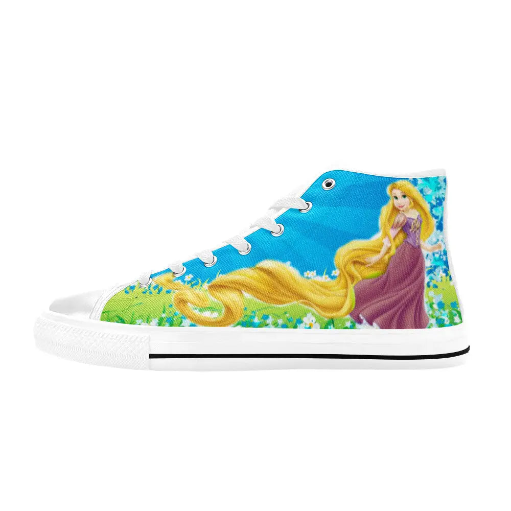 Tangled Princess Rapunzel Custom High Top Sneakers Shoes