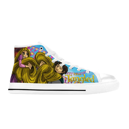 Tangled Princess Rapunzel Custom High Top Sneakers Shoes