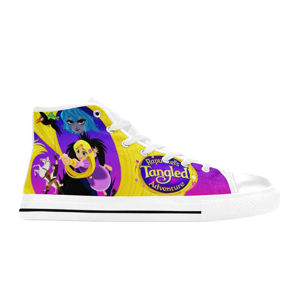 Tangled Princess Rapunzel Custom High Top Sneakers Shoes