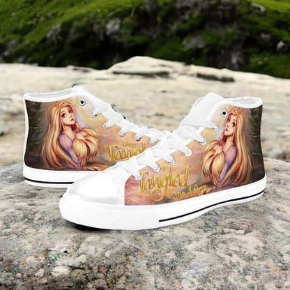 Tangled Princess Rapunzel Custom High Top Sneakers Shoes