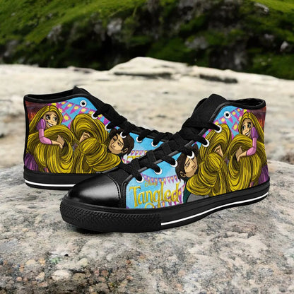 Tangled Princess Rapunzel Custom High Top Sneakers Shoes