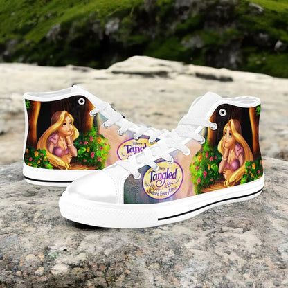 Tangled Princess Rapunzel Custom High Top Sneakers Shoes