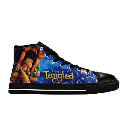 Tangled Princess Rapunzel Custom High Top Sneakers Shoes