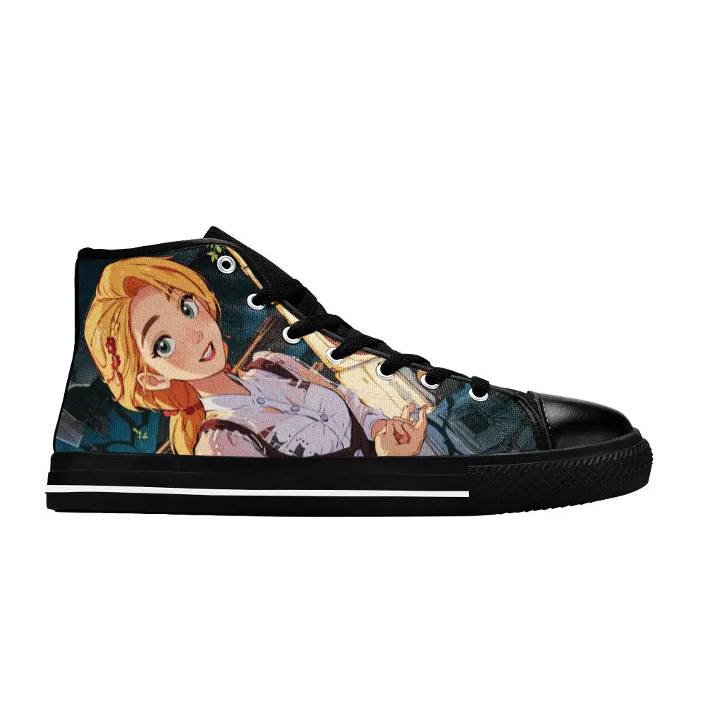 Tangled Princess Rapunzel Custom High Top Sneakers Shoes