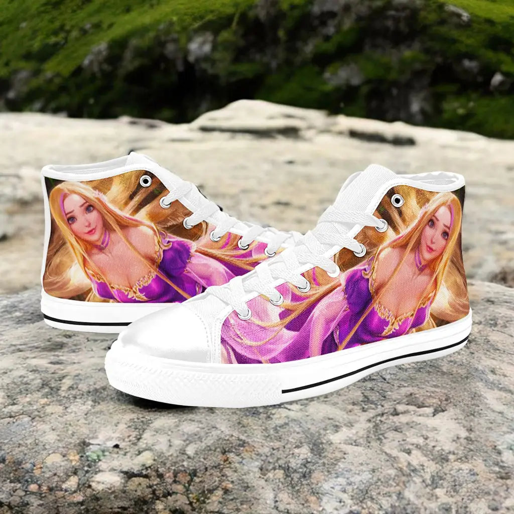 Tangled Princess Rapunzel Custom High Top Sneakers Shoes