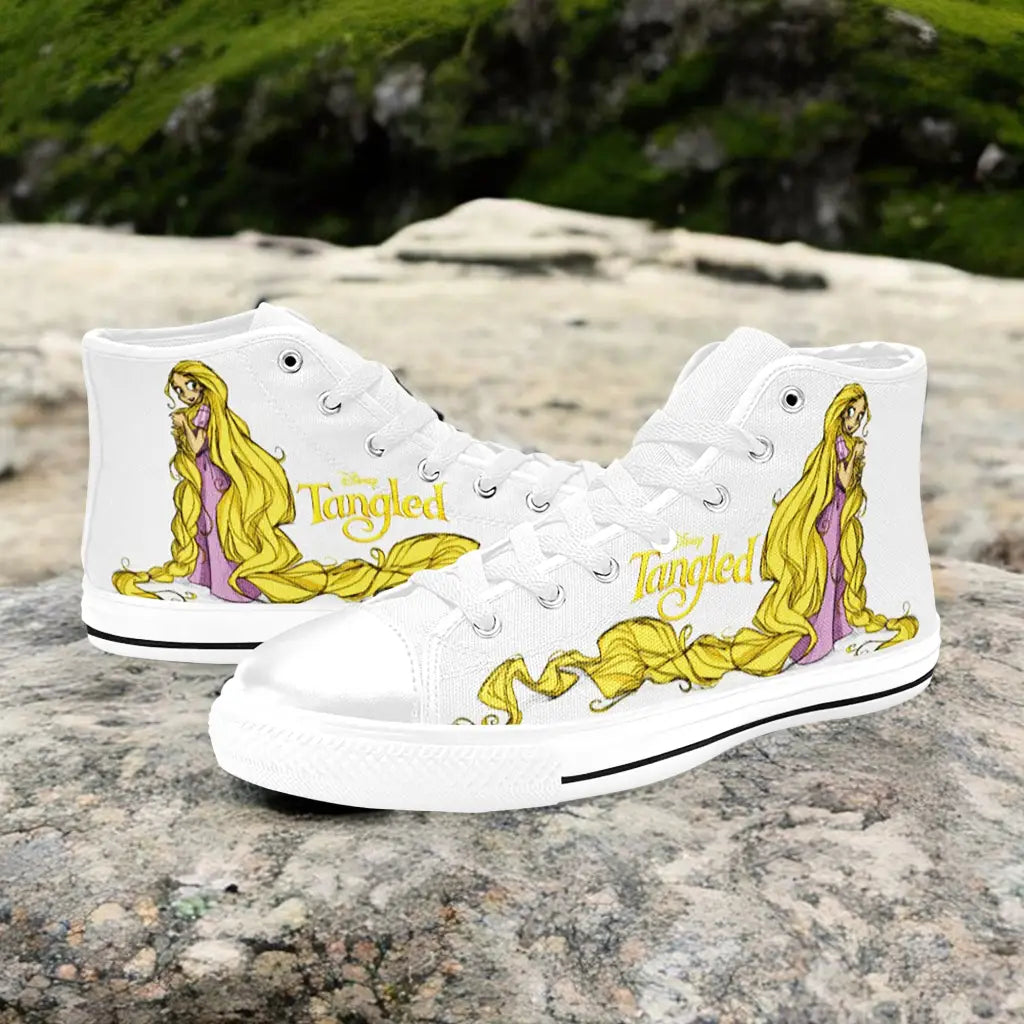 Tangled Princess Rapunzel Custom High Top Sneakers Shoes