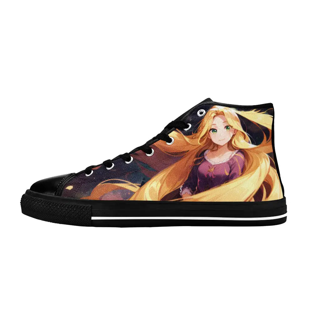 Tangled Princess Rapunzel Custom High Top Sneakers Shoes