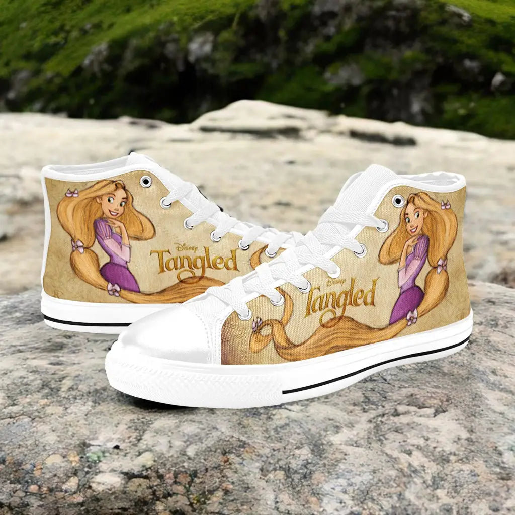 Tangled Princess Rapunzel Custom High Top Sneakers Shoes