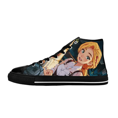 Tangled Princess Rapunzel Custom High Top Sneakers Shoes