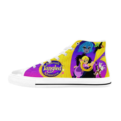 Tangled Princess Rapunzel Custom High Top Sneakers Shoes